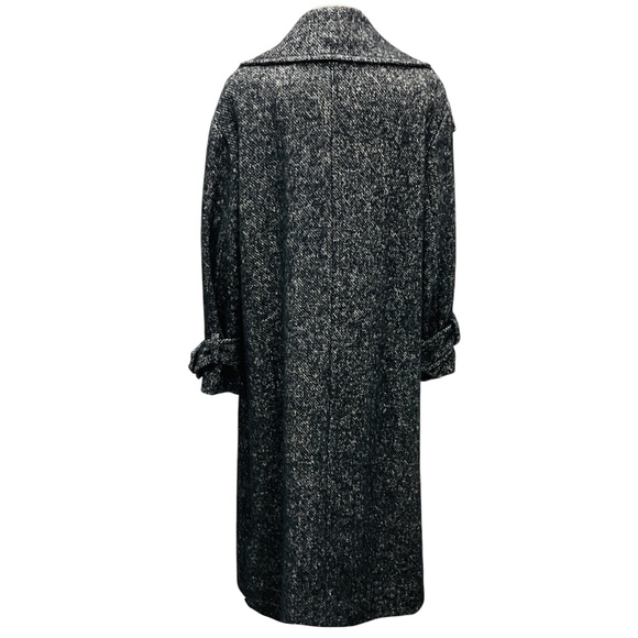 ANTONELLI FIRENZE BLACK / WHITE FIUME WOOL COAT - Picture 3 of 6